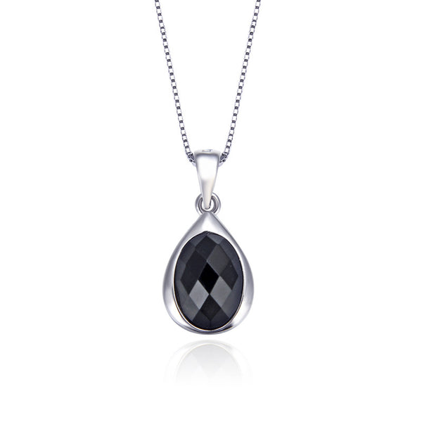 S925 sterling silver geometric crystal simple fashion elegant beautiful square round necklace