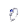 s925 sterling silver inlaid zircon ring creative personality inlaid diamond fashionable and elegant open adjustable ring ring