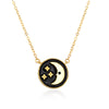 Colar de prata esterlina s925 sol lua pingente versátil design de nicho criativo