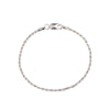 Pulseira de corda de cânhamo de 2 mm de prata esterlina s925, joias populares europeias e americanas transfronteiriças, personalizadas, hip-hop, corda torcida, joias de mão de casal
