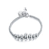 S925 prata esterlina personalizado redondo grânulo pulseira moda high-end temperamento simples pulseira mão jóias