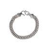 Pulseira masculina de prata esterlina s925 com corrente cubana - pulseira de moda dominadora de personalidade hip-hop masculina