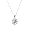 S925 prata esterlina 2 quilates moissanite diamante colar elegante elegante high-end design pingente colar