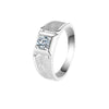 Anel de moissanite de prata esterlina s925 de 50 centavos, anel de diamante fosco de 50 centavos personalizado, moderno e dominador