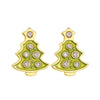 S925 sterling silver Christmas tree design earrings Surprise carnival fashion design high-end earrings